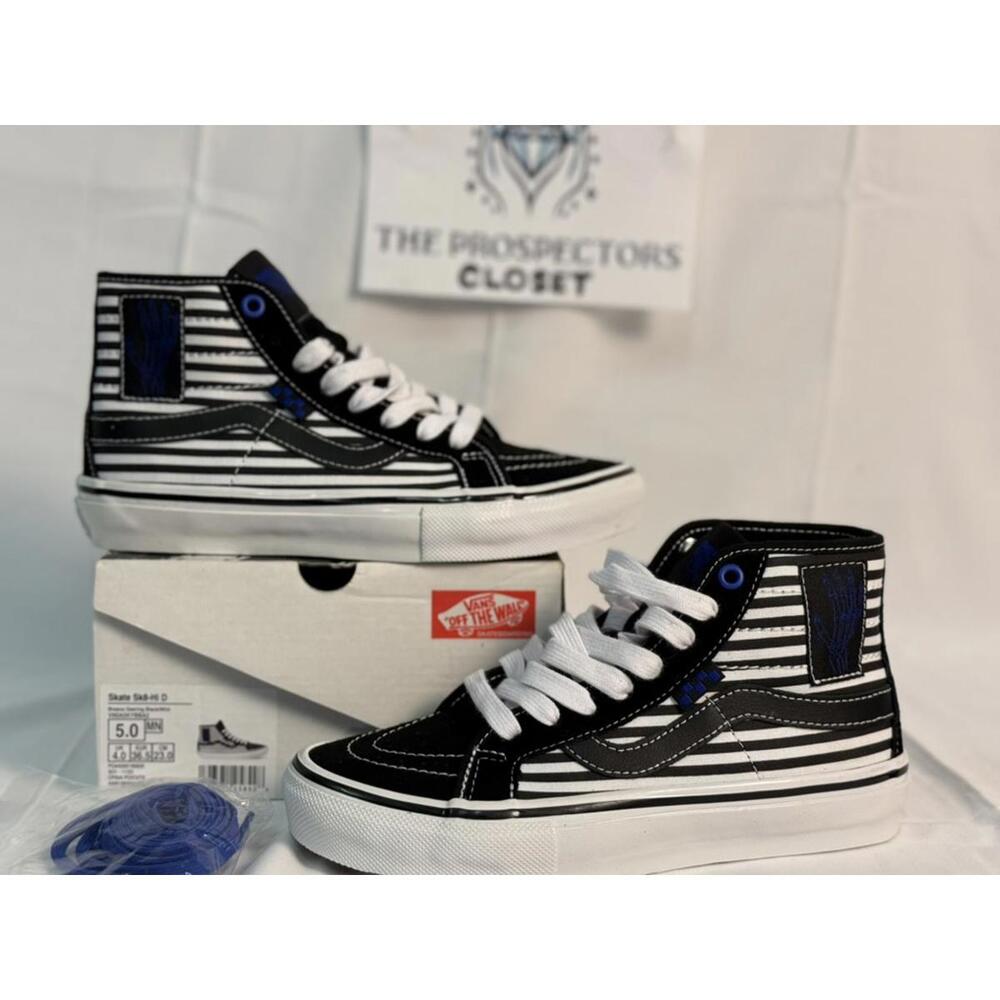 NWT Vans Sk8-Hi Breana Greeing Black/White - Size 5.0 Men's Size 6.5 Women's